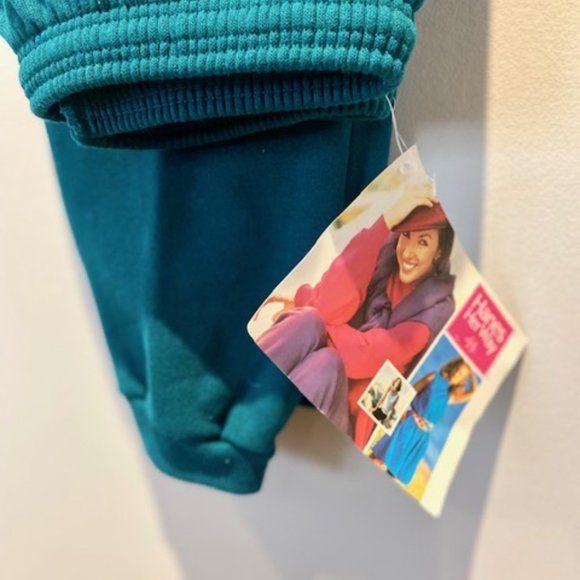 NWT Vintage 90s Hanes Her Way Sweatpants - Turquoise - Picture 2 of 6